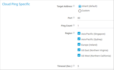 Cloud Ping Specific Cloud Ping Specific
