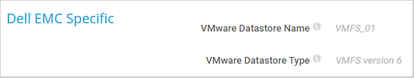 Dell EMC Specific Dell EMC Specific