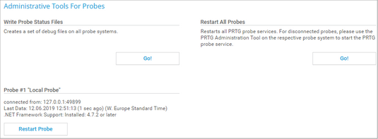 Administrative Tools For Probes Administrative Tools For Probes